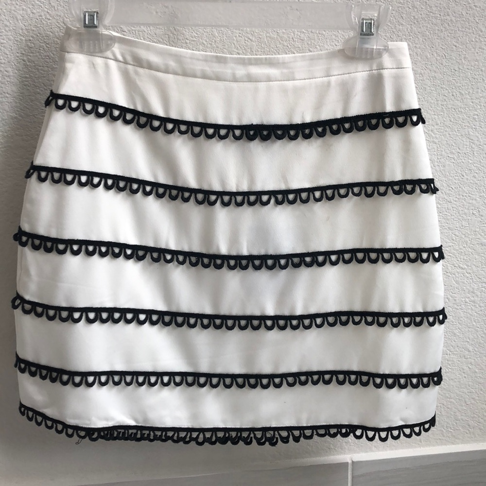 NBD black and white mini skirt